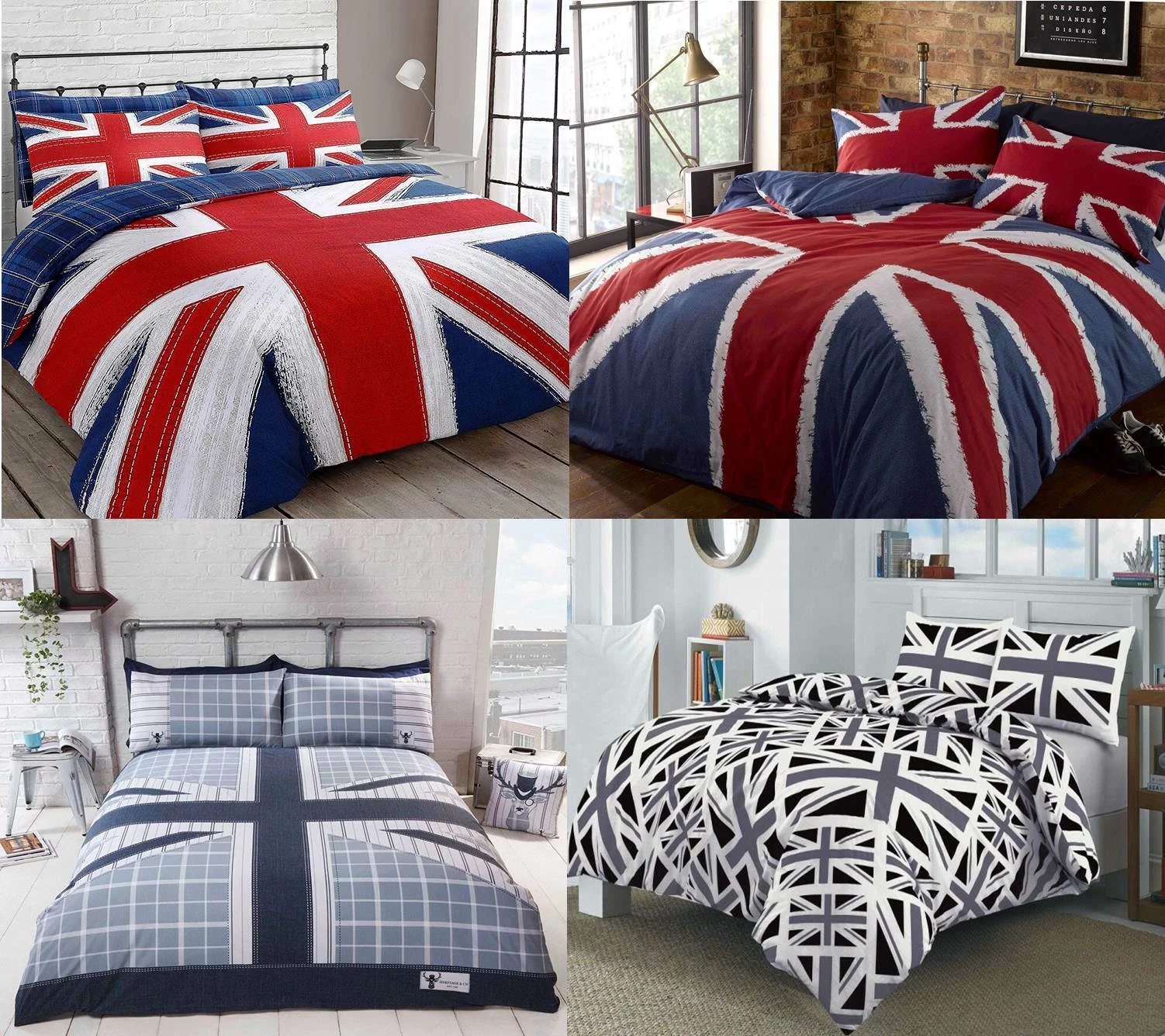 Union Jack Duvet Cover Reversible Printed Quilt Co
